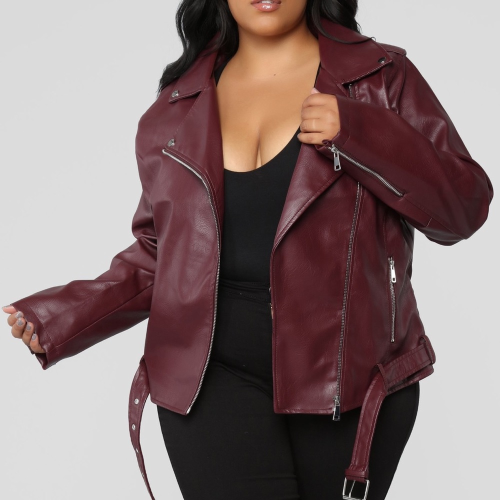 Burgundy 2x faux soft leather